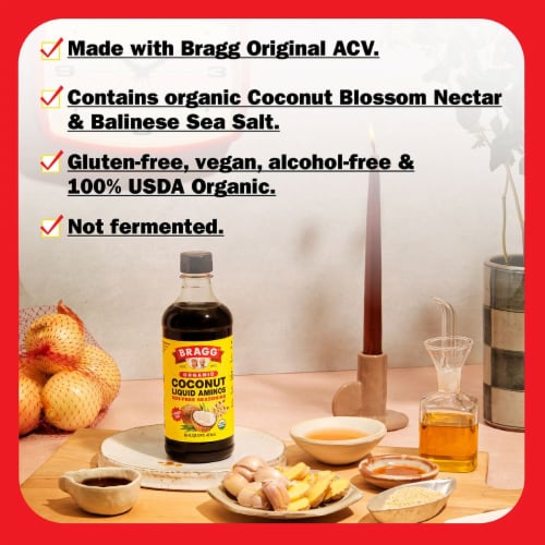 Bragg® Organic Coconut Liquid Aminos Soy-Free Seasoning Perspective: left