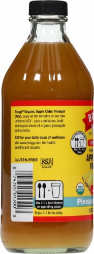 Bragg® Pineapple Turmeric Blend Organic Raw Unfiltered Apple Cider Vinegar Perspective: left