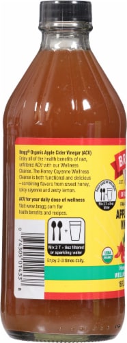 Bragg® Organic Apple Cider Vinegar Honey Cayenne Wellness Cleanse Perspective: left