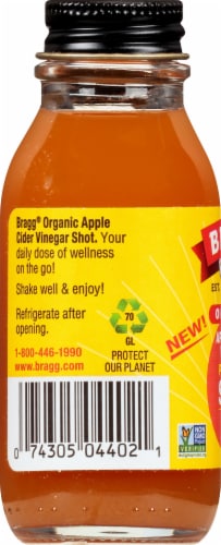 Bragg® Organic Carrot Ginger Apple Cider Vinegar Prebiotic Shot Perspective: left