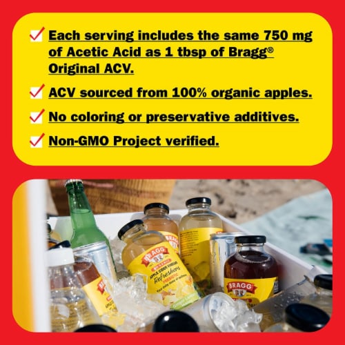 Bragg® Organic Honey & Green Tea Apple Cider Vinegar Prebiiotic Refresher Perspective: left