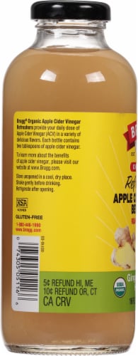 Bragg Organic Ginger Lemon Honey Refresher Perspective: left