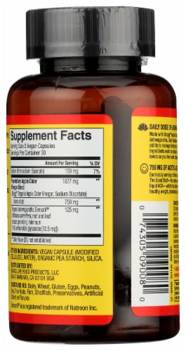 Bragg® Apple Cider Vinegar Ashwagandha Daily Balance Supplements Perspective: left