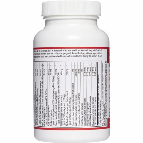 Vibrant Health Plant-Based Vitamin C - 60 Vegetable Capsules Perspective: left