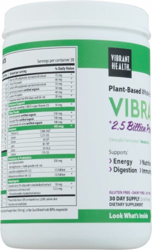 Vibrant Health® Vibrance™ Energy Greens & Probiotics Perspective: left
