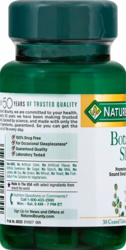 Nature's Bounty Botanical Sleep Tablets Perspective: left