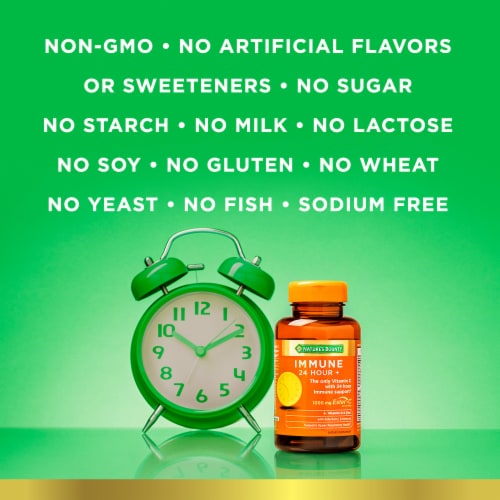 Nature's Bounty® Immune 24 Hour+ Dietary Supplement Softgels Perspective: left
