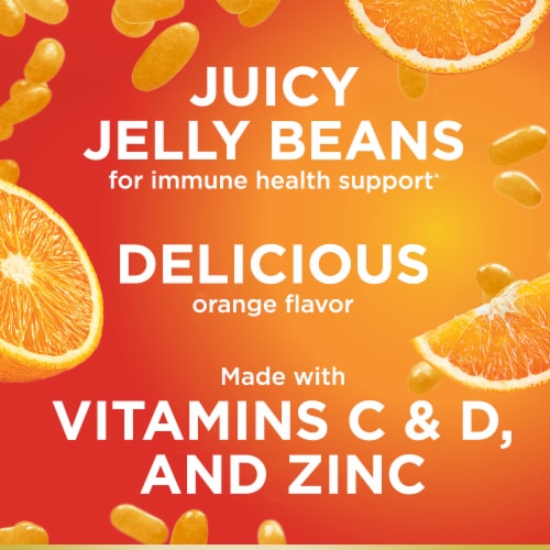 Nature's Bounty® Immune Orange Flavored Dietary Supplement Jelly Beans Perspective: left