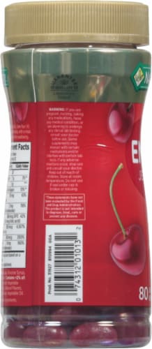 Nature's Bounty® Energy Cherry Flavored Dietary Supplement Jelly Beans Perspective: left