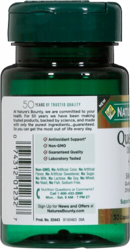 Nature's Bounty® Quercetin Dihydrate + Zinc Supplements Perspective: left
