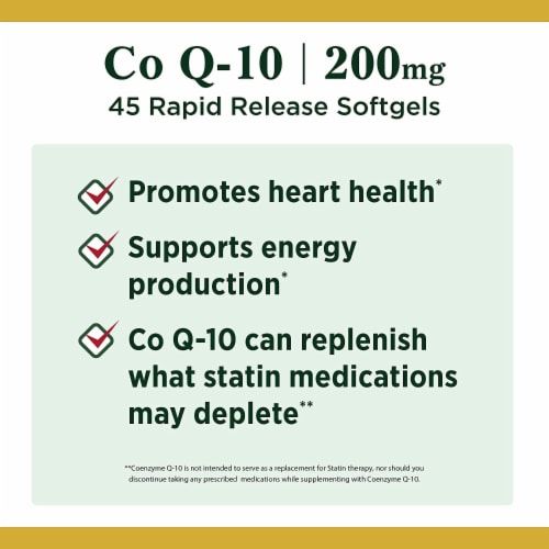 Nature's Bounty® Co Q-10 200mg Heart Health Suport Softgels Perspective: left