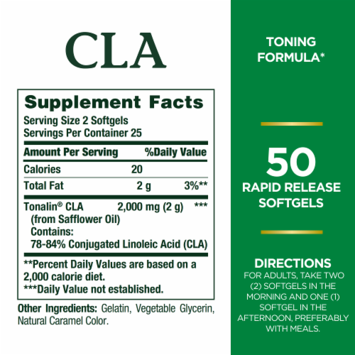 Nature's Bounty® CLA Tonalin Softgels 1000mg Perspective: left