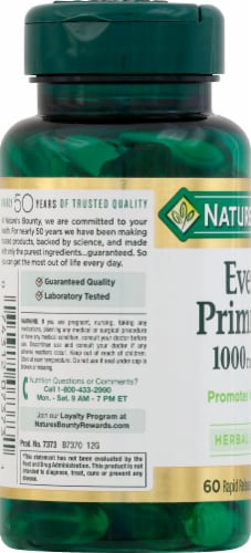Nature's Bounty Evening Primrose Oil Rapid Release Softgels 1000mg Perspective: left