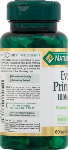 Nature's Bounty Evening Primrose Oil Rapid Release Softgels 1000mg Perspective: left