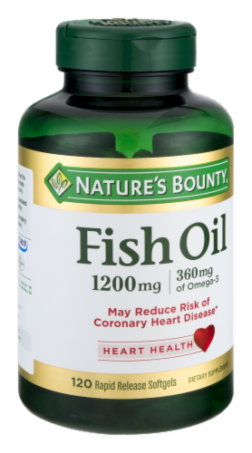 Nature's Bounty Fish Oil 1200mg Rapid Release Softgels Perspective: left