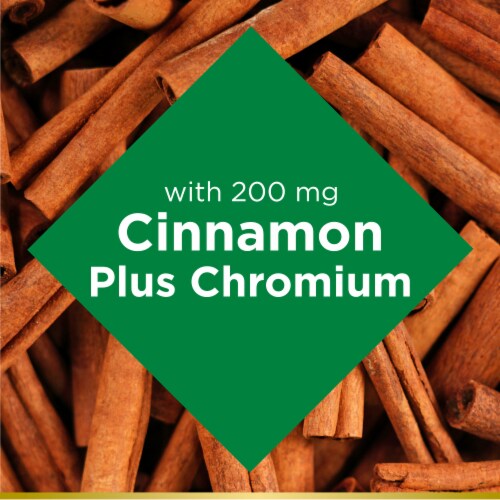 Nature’s Bounty Cinnamon + Chromium Sugar Metabolism Support Capsules, 2000mg Perspective: left