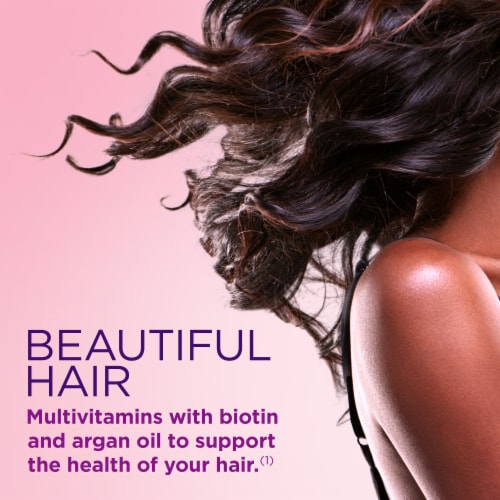 Nature's Bounty® Extra Strength Hair Skin & Nails Argan Oil Infused Softggels 5000mcg Perspective: left