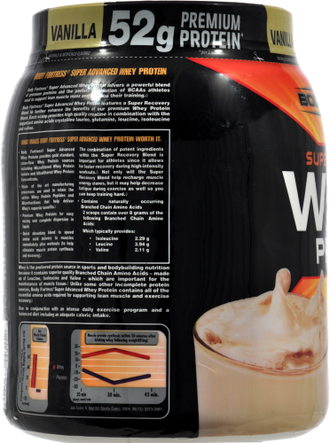 Body Fortress Vanilla Whey Protein Powder Perspective: left