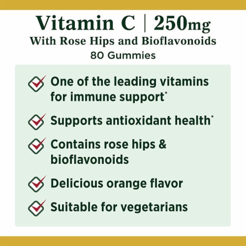 Nature's Bounty® Orange Flavored Vitamin C Gummies Perspective: left