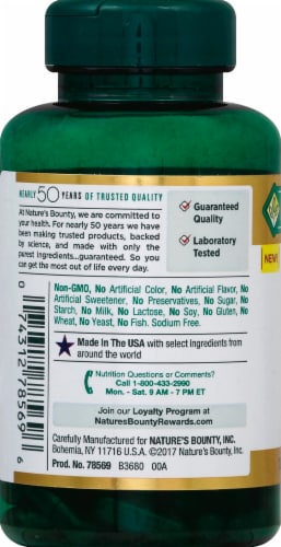 Nature's Bounty Activated Charcoal Capsules 260mg Perspective: left