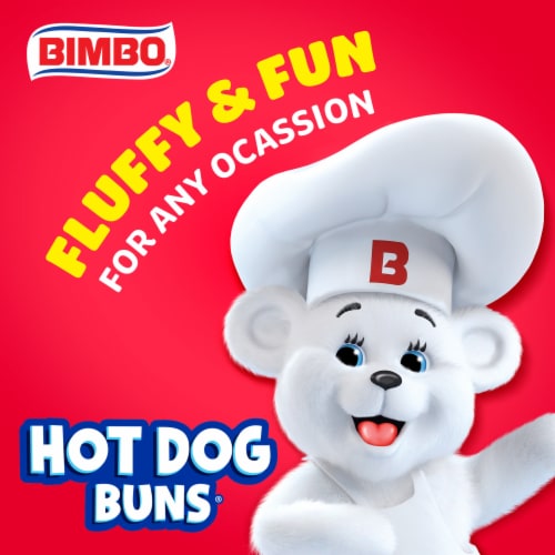 Bimbo White Hot Dog Buns Perspective: left