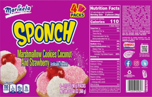 Marinela Sponch Coconut and Strawberry Marshmallow Cookies Perspective: left