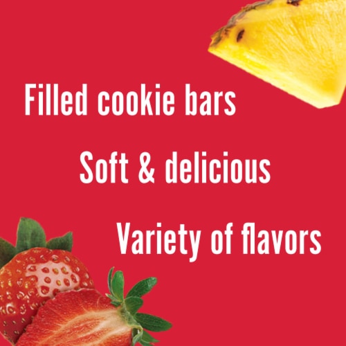 Marinela Barritas Assorted Strawberry and Pineapple Filled Cookies Perspective: left