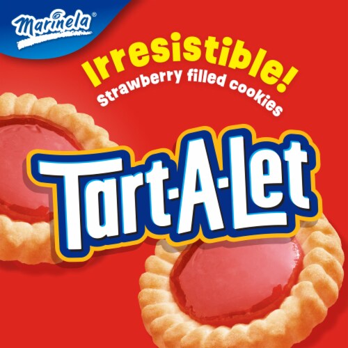 Marinela Tart-A-Let Strawberry Tart Filled Cookies Perspective: left