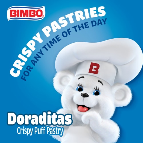 Bimbo Doraditas Sugared Crispy Puff Pastry, Pan de Hojaldre Perspective: left
