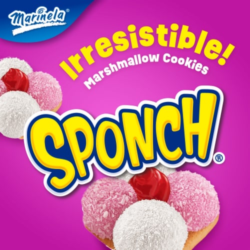 Marinela Sponch Coconut and Strawberry Marshmallow Cookies Perspective: left