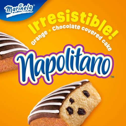 Marinela Napolitano Orange Cake with Raisins Perspective: left