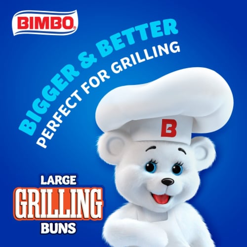 Bimbo Bimbollos Parrilleros Sesame Seeds Large Hamburger Buns Perspective: left