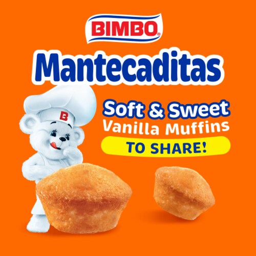 Bimbo Mantecaditas Vanilla Mini Muffins Perspective: left