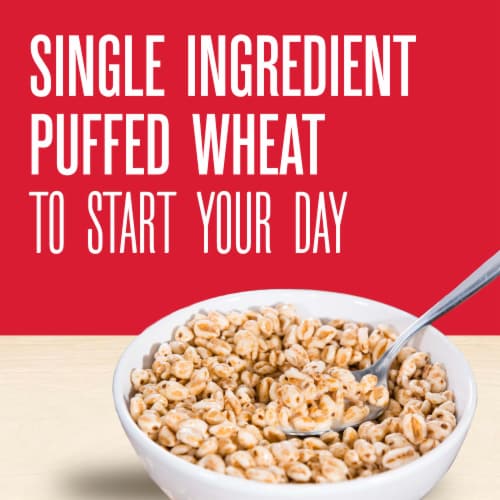 Arrowhead Mills Puffed Wheat Bag Cereal Perspective: left