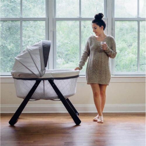 Ingenuity Portable Spacious Foldaway Rocking Wood Sleeping Bassinet Carrington 1 Piece QFC