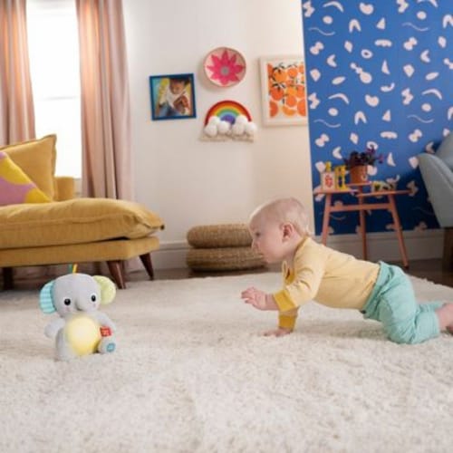 Bright Starts™ Hug-A-Bye Baby Musical Light Up Plush Toy Perspective: left