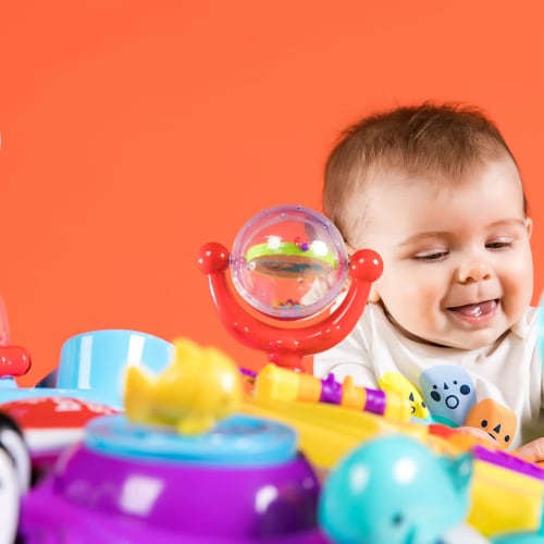Infant walk around activity center sales