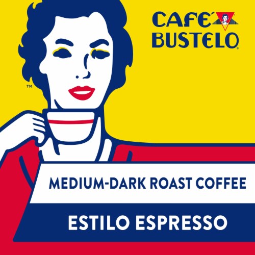 Supreme by Bustelo Espresso Style Ground Coffee, Medium Dark Roast Perspective: left