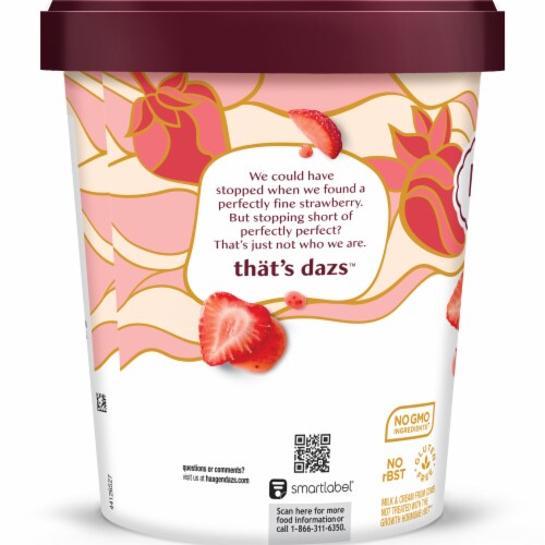 Haagen Dazs® Strawberry Gluten Free Ice Cream Perspective: left
