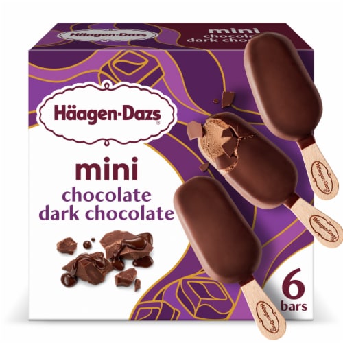Haagen Dazs® Chocolate Dark Chocolate Mini Ice Cream Bars Perspective: left