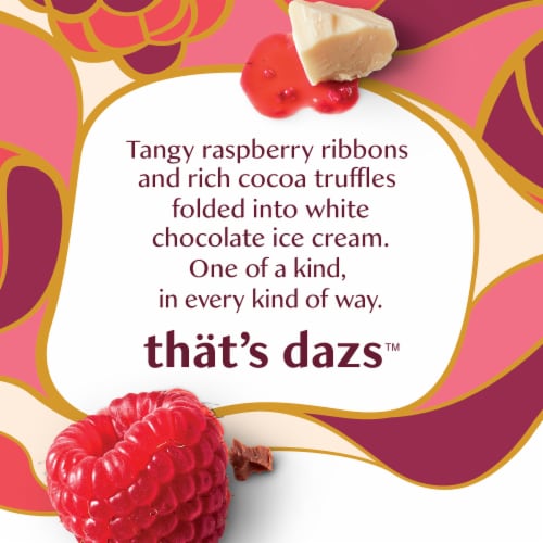Häagen-Dazs White Chocolate Raspberry Truffle Ice Cream Perspective: left