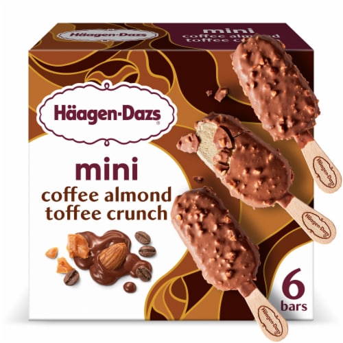 Haagen Dazs® Coffee Almond Crunch Mini Ice Cream Bars Perspective: left