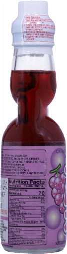 Yappari Ramune Grape Carbonated Soft Drink Perspective: left