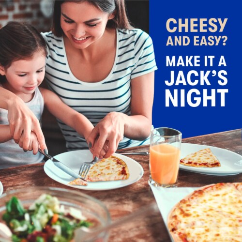 Jack’s Original Thin Cheese Pizza Thin Crust Frozen Cheese Pizza Perspective: left
