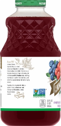 RW Knudsen Family® No Sugar Added Organic Cranberry Blueberry Juice Blend Perspective: left
