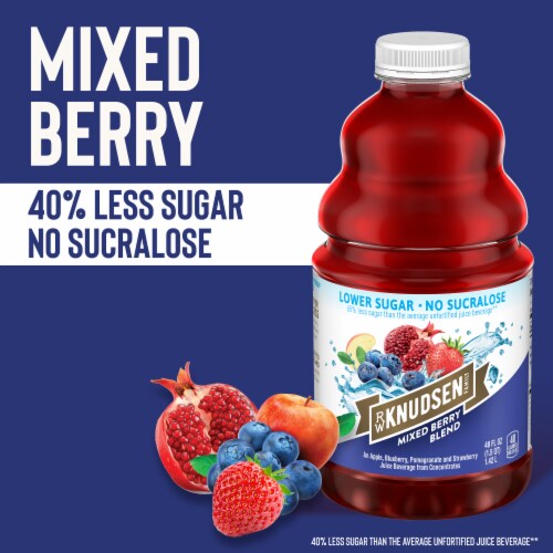 RW Knudsen Family Lower Sugar Mixed Berry Blend Juice Perspective: left
