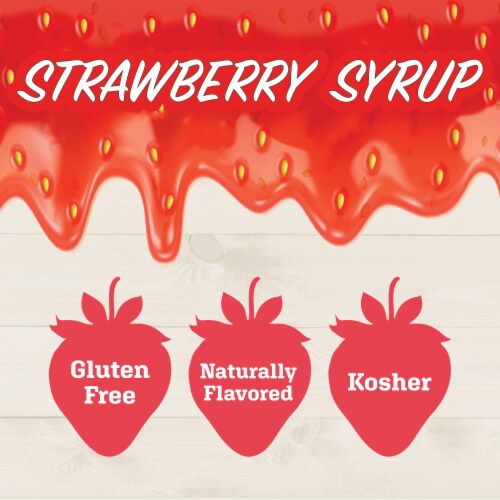 Maple Grove Farms of Vermont Strawberry Syrup Perspective: left