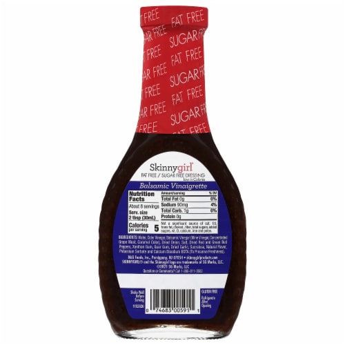 Skinnygirl Fat Free Sugar Free Balsamic Vinaigrette Salad Dressing Perspective: left