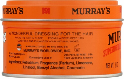 Murray's Superior Hairdressing Pomade Perspective: left