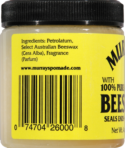 Murrays With 100% Pure Australian Beeswax, Black For Hair, 4 oz